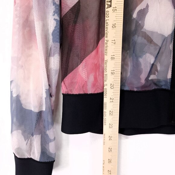 Ultracor Mesh Jacket Size Small Full Zip Sheer Floral Multi Sports Wear - Picture 5 of 12